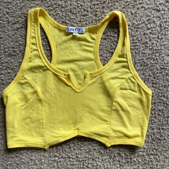 Love J Yellow Crop Top - Picture 2 of 3